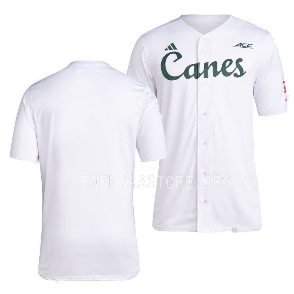 Miami Hurricanes College Baseball White Jersey Miami Hurricanes College Baseball White Jersey