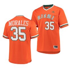 Miami Hurricanes Yohandy Morales College Baseball Jersey Orange