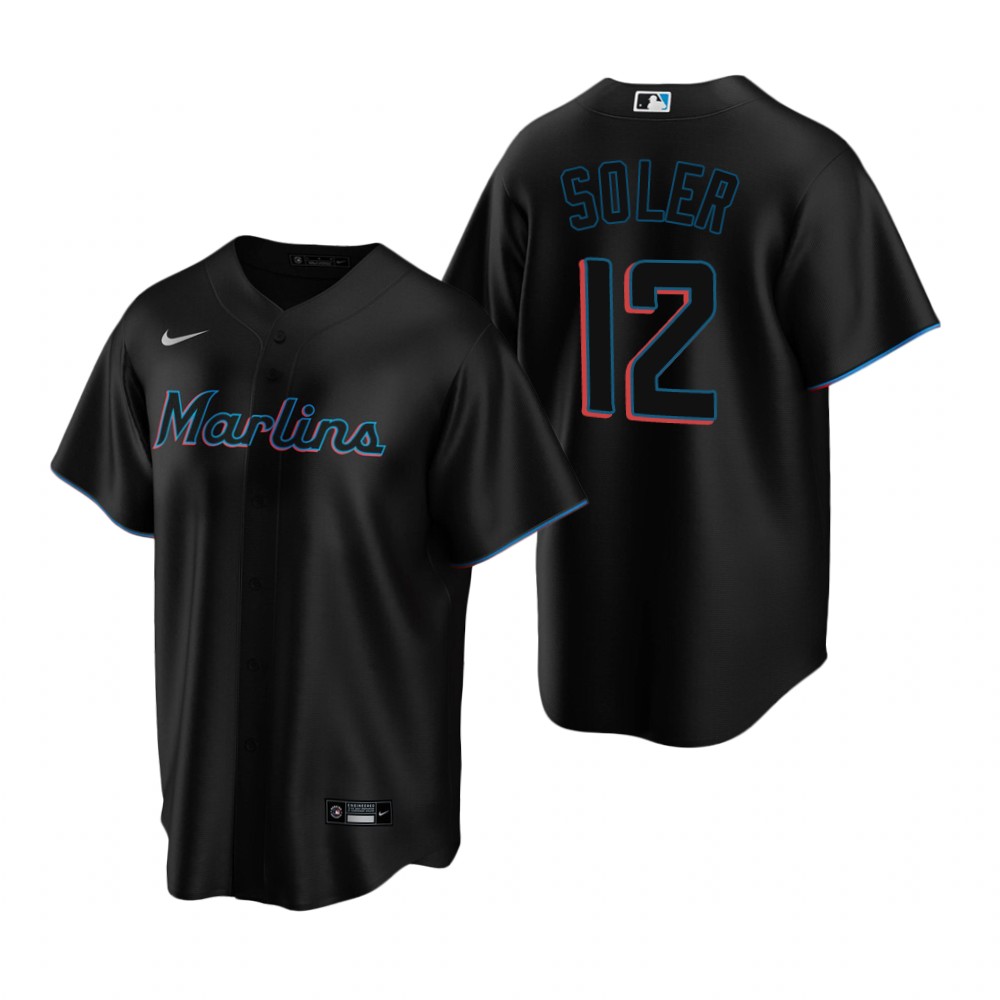 Miami Marlins Jorge Soler Black Alternate Replica Jersey Miami Marlins Jorge Soler Black Alternate Replica Jersey