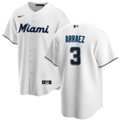 Miami Marlins Luis Arraez White Home Replica Jersey