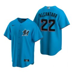 Miami Marlins Sandy Alcantara Blue Alternate Replica Jersey
