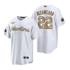 Miami Marlins Sandy Alcantara White 2022 All-Star Game Replica Jersey