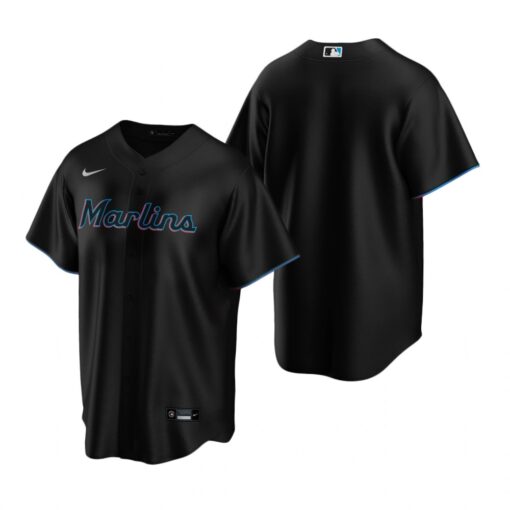 Miami Marlins Team Black Replica Alternate Jersey
