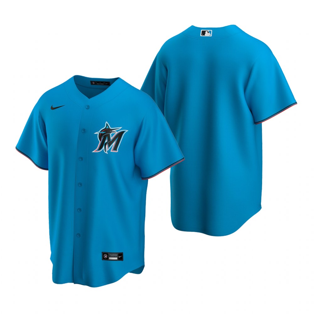 Miami Marlins Team Blue Replica Alternate Jersey Miami Marlins Team Blue Replica Alternate Jersey