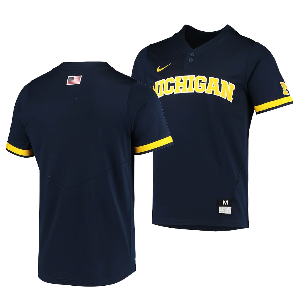 Michigan Wolverines College Baseball Navy Replica Jersey Michigan Wolverines College Baseball Navy Replica Jersey