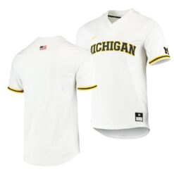 Michigan Wolverines College Baseball White Replica Jersey