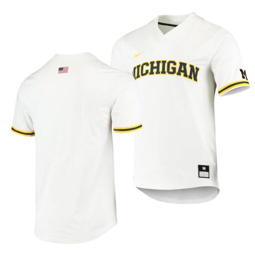 Michigan Wolverines College Baseball White Replica Jersey