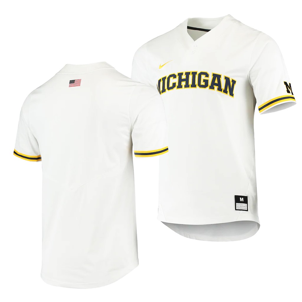 Michigan Wolverines College Baseball White Replica Jersey Michigan Wolverines College Baseball White Replica Jersey