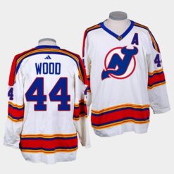 Miles Wood New Jersey Devils Reverse 2022-23 White Replica Jersey