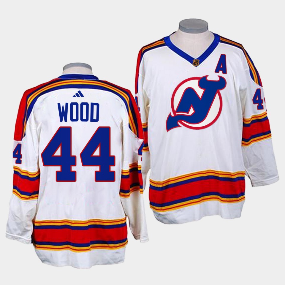 Miles Wood New Jersey Devils Reverse 2022-23 White Replica Jersey Miles Wood New Jersey Devils Reverse 2022-23 White Replica Jersey