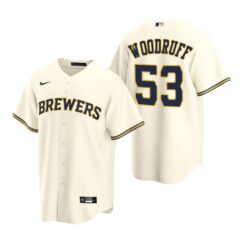 Milwaukee Brewers Brandon Woodruff Cream Home Replica Jersey