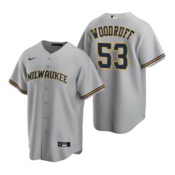 Milwaukee Brewers Brandon Woodruff Gray Road Replica Jersey