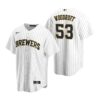 Milwaukee Brewers Brandon Woodruff Black White Fashion Replica Jersey