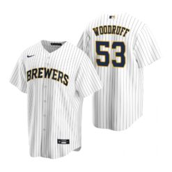 Milwaukee Brewers Brandon Woodruff White Alternate Replica Jersey