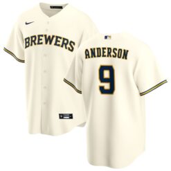 Milwaukee Brewers Brian Anderson Cream Home Replica Jersey
