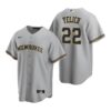 Milwaukee Brewers Brian Anderson White Navy Alternate Replica Jersey