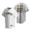 Milwaukee Brewers Christian Yelich White Replica Alternate Jersey