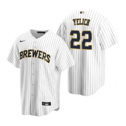 Milwaukee Brewers Christian Yelich White Replica Alternate Jersey