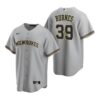 Milwaukee Brewers Corbin Burnes Black White Fashion Replica Jersey