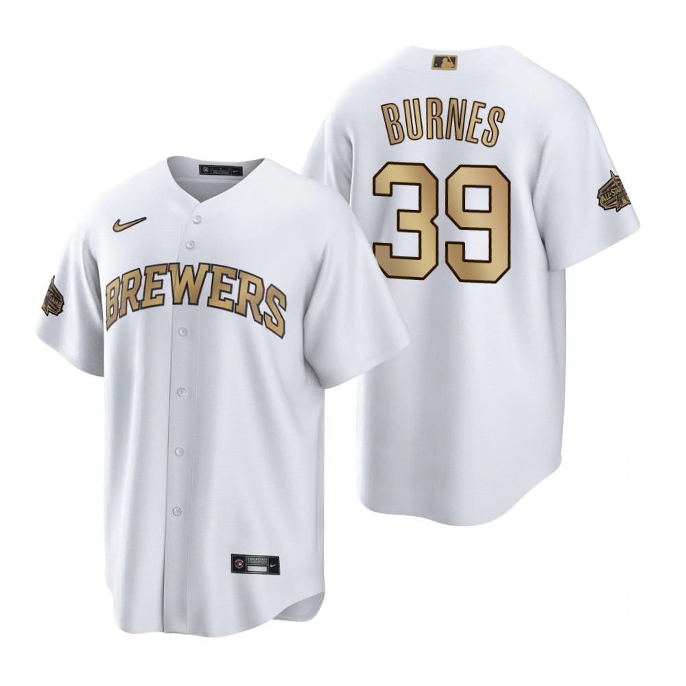 Milwaukee Brewers Corbin Burnes White 2022 All-Star Game Replica Jersey Milwaukee Brewers Corbin Burnes White 2022 All-Star Game Replica Jersey