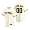 Milwaukee Brewers Custom Powder Blue Cooperstown Road Jersey