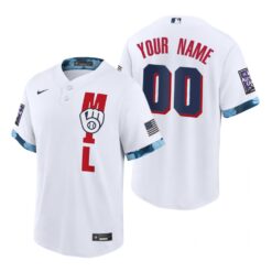 Milwaukee Brewers Custom White 2021 All Star Game Replica Jersey