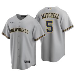 Milwaukee Brewers Garrett Mitchell Gray Road Replica Jersey