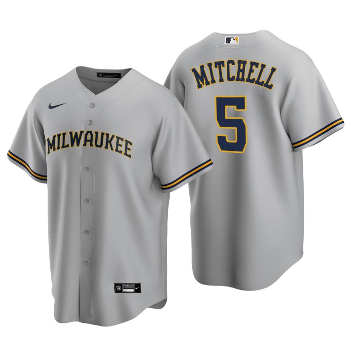 Milwaukee Brewers Garrett Mitchell Gray Road Replica Jersey Milwaukee Brewers Garrett Mitchell Gray Road Replica Jersey