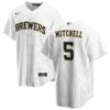 Milwaukee Brewers Garrett Mitchell Cream Home Replica Jersey