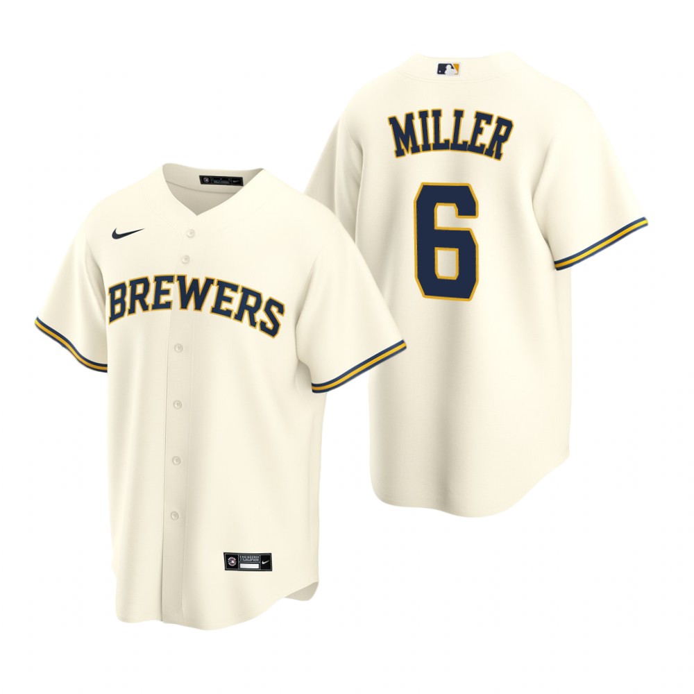 Milwaukee Brewers Owen Miller Cream Home Replica Jersey Milwaukee Brewers Owen Miller Cream Home Replica Jersey