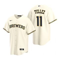 Milwaukee Brewers Rowdy Tellez Cream Home Replica Jersey