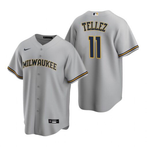 Milwaukee Brewers Rowdy Tellez Gray Road Replica Jersey