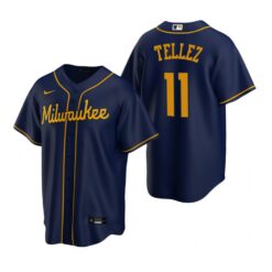 Milwaukee Brewers Rowdy Tellez Navy Alternate Replica Jersey