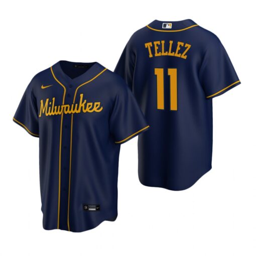 Milwaukee Brewers Rowdy Tellez Navy Alternate Replica Jersey