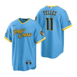 Milwaukee Brewers Rowdy Tellez Powder Blue 2022 City Connect Replica Jersey