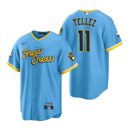 Milwaukee Brewers Rowdy Tellez Powder Blue 2022 City Connect Replica Jersey