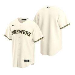 Milwaukee Brewers Team Cream Replica Home Jersey