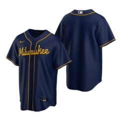 Milwaukee Brewers Team Navy Replica Alternate Jersey