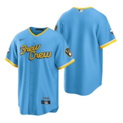 Milwaukee Brewers Team Powder Blue 2022 City Connect Replica Jersey