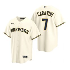 Milwaukee Brewers Victor Caratini Cream Home Replica Jersey