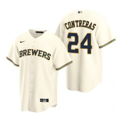 Milwaukee Brewers William Contreras Cream Home Replica Jersey