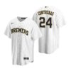 Milwaukee Brewers Willy Adames Navy Alternate Replica Jersey