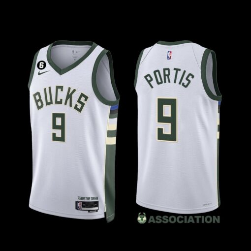 Milwaukee Bucks Bobby Portis 2022-23 Association Edition Jersey White