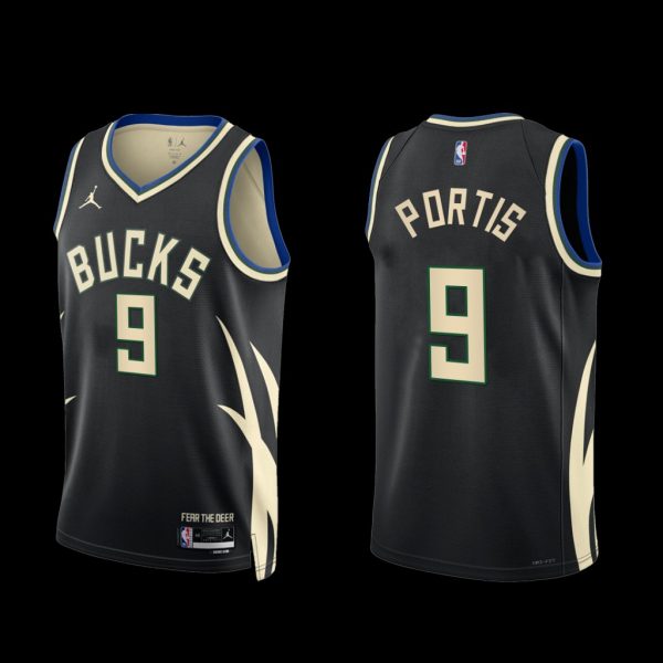 Milwaukee Bucks Bobby Portis 2022-23 Black Statement Edition Jersey Milwaukee Bucks Bobby Portis 2022-23 Black Statement Edition Jersey