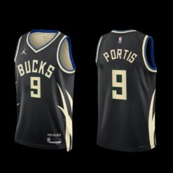 Milwaukee Bucks Bobby Portis 2022-23 Black Statement Edition Jersey