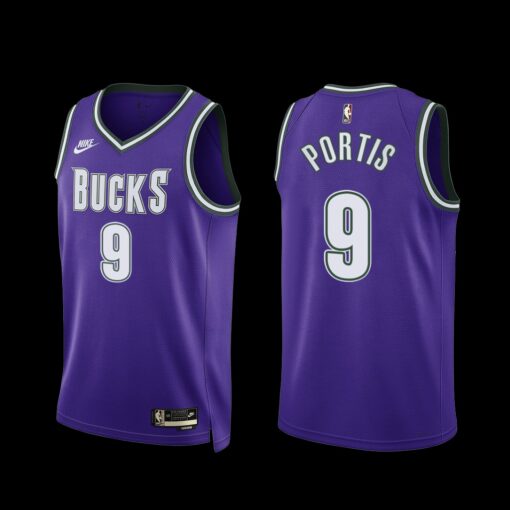 Milwaukee Bucks Bobby Portis 2022-23 Purple Classic Edition Jersey