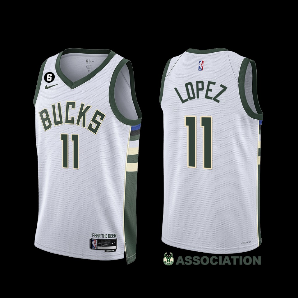 Milwaukee Bucks Brook Lopez 2022-23 Association Edition Jersey White Milwaukee Bucks Brook Lopez 2022-23 Association Edition Jersey White