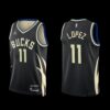 Milwaukee Bucks Brook Lopez 2022-23 Icon Edition NO.6 Patch Jersey Green