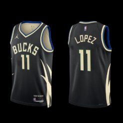 Milwaukee Bucks Brook Lopez 2022-23 Black Statement Edition Jersey