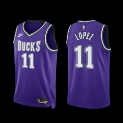 Milwaukee Bucks Brook Lopez 2022-23 Purple Classic Edition Jersey